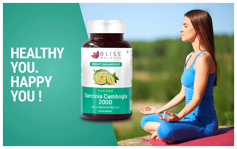 Bliss Welness Weight Management Garcinia Combogia 2000 Veg Tablet | Grocsy