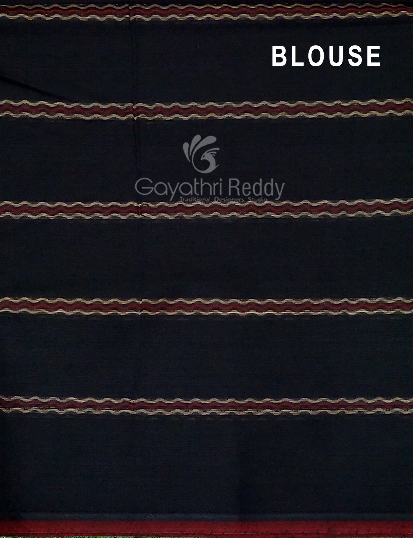 Kalanetha Black Coloured Pure Narayanpet Cotton Saree By Gayathri Reddy Designer Studio | Grocsy