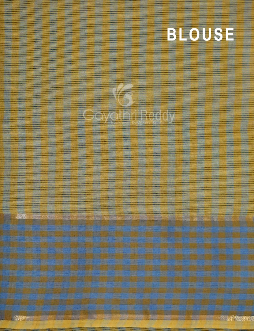 Dual Shades of Yellow Pure Mangalgiri Cotton By Gayathri Reddy Designer Studio | Grocsy