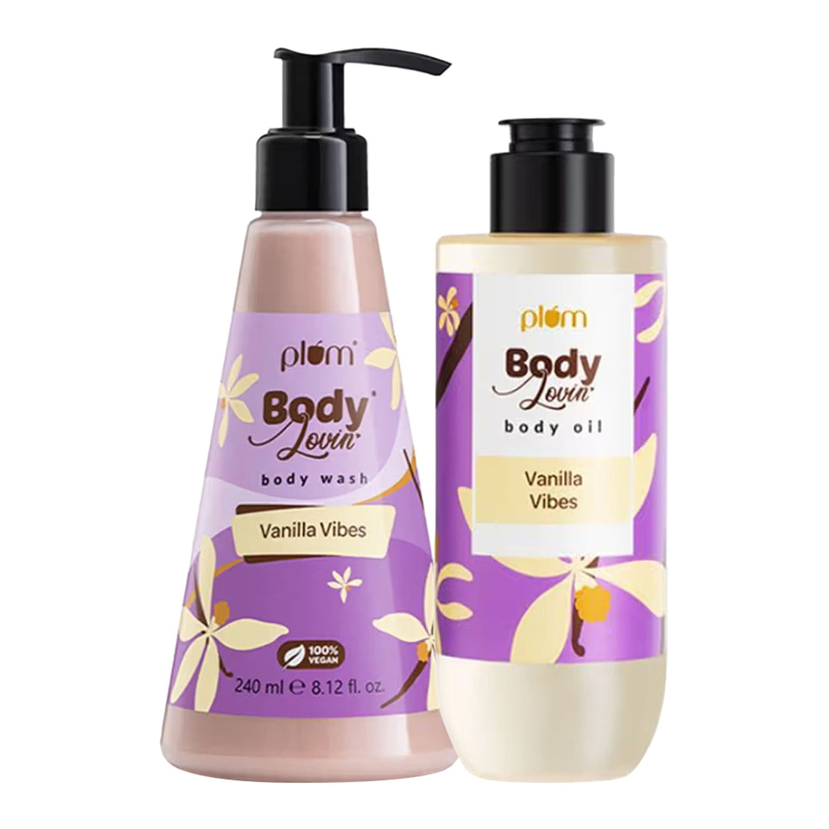 Plum Bodylovin' Vanilla Vibes Body Wash & Body Oil Duo | Grocsy