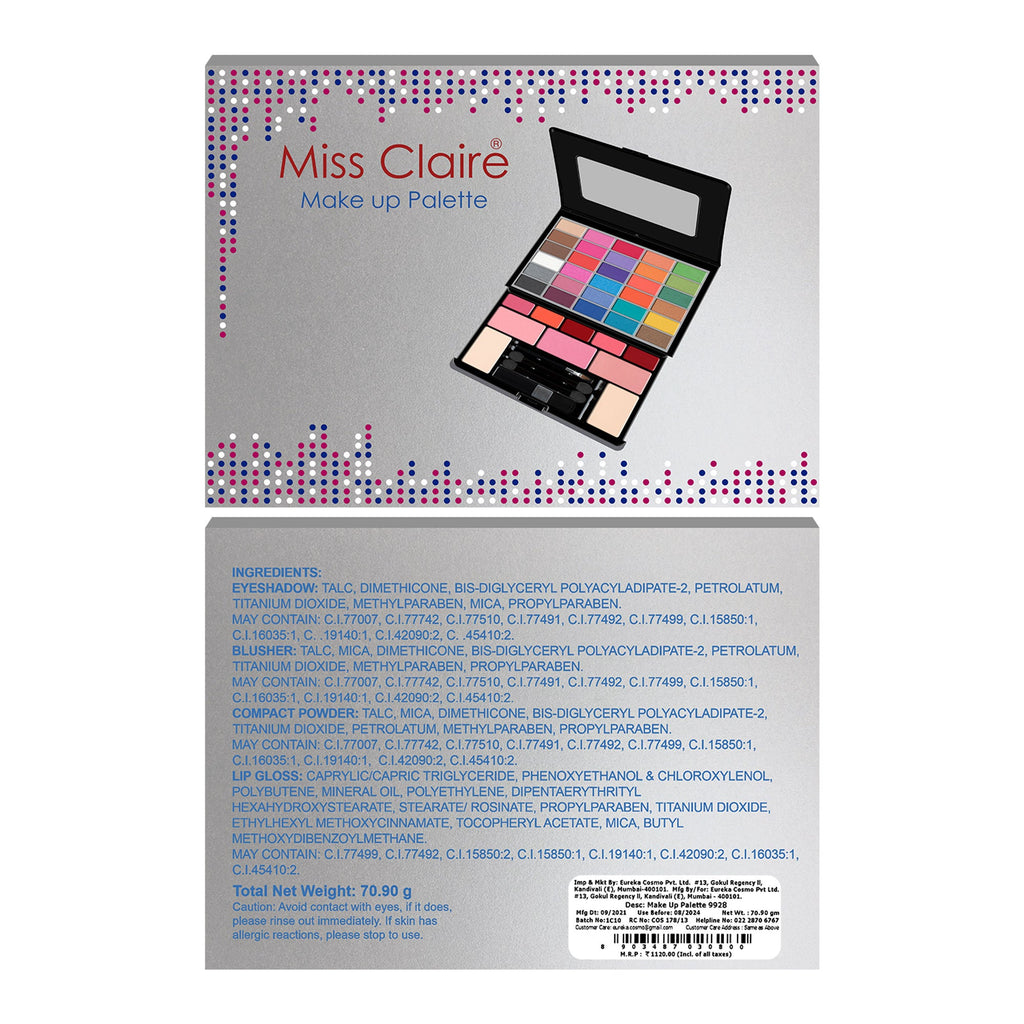 Miss Claire Make Up Palette 9928 (Make Up Kit) | Grocsy