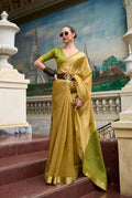 Anaita Green Designer Weaving Pure Tissue Saree With Blouse | Grocsy