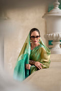 Anaita Green Designer Weaving Pure Tissue Saree With Blouse | Grocsy