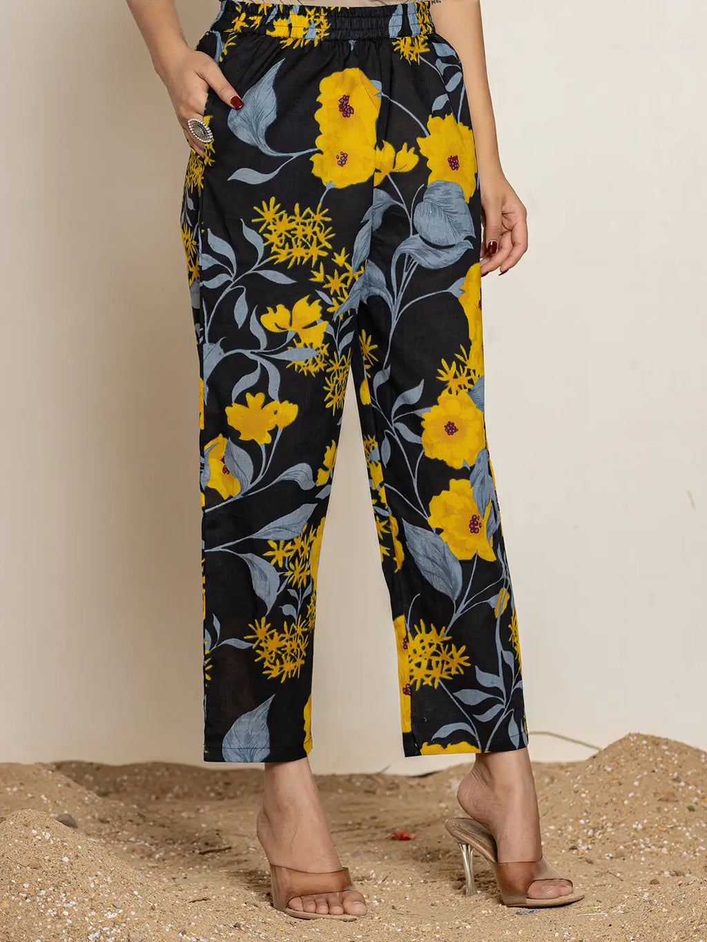 Yufta Black Cotton Co-Ord Set | Grocsy