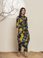 Yufta Black Cotton Co-Ord Set | Grocsy