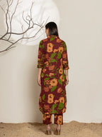 Yufta Maroon Cotton Co-Ord Set | Grocsy