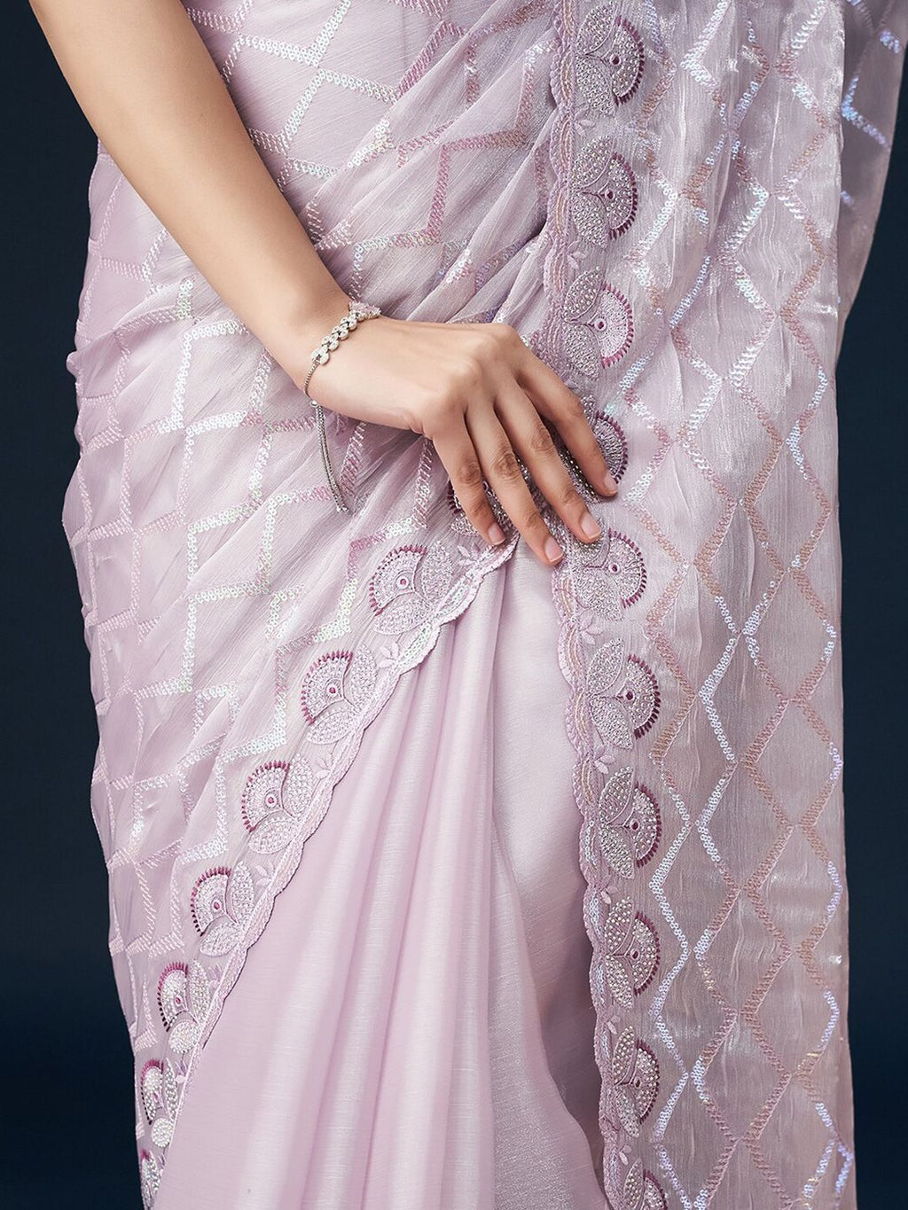 kasee Sequinned Embellished Saree | Grocsy