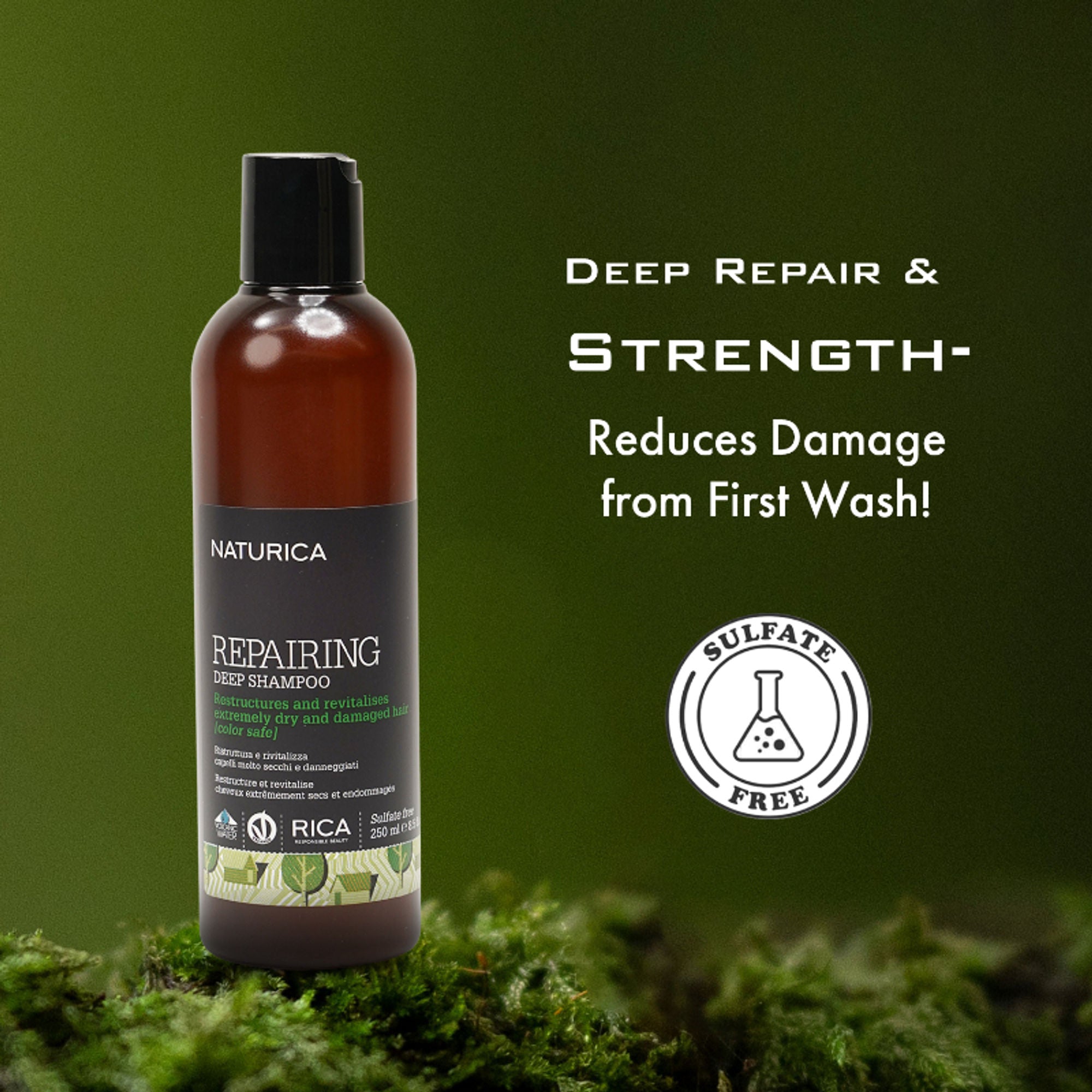 Naturica Repairing Deep Shampoo for Dry & Damaged Hair, Restructure with Sicilian Olive Oil Extract | Grocsy