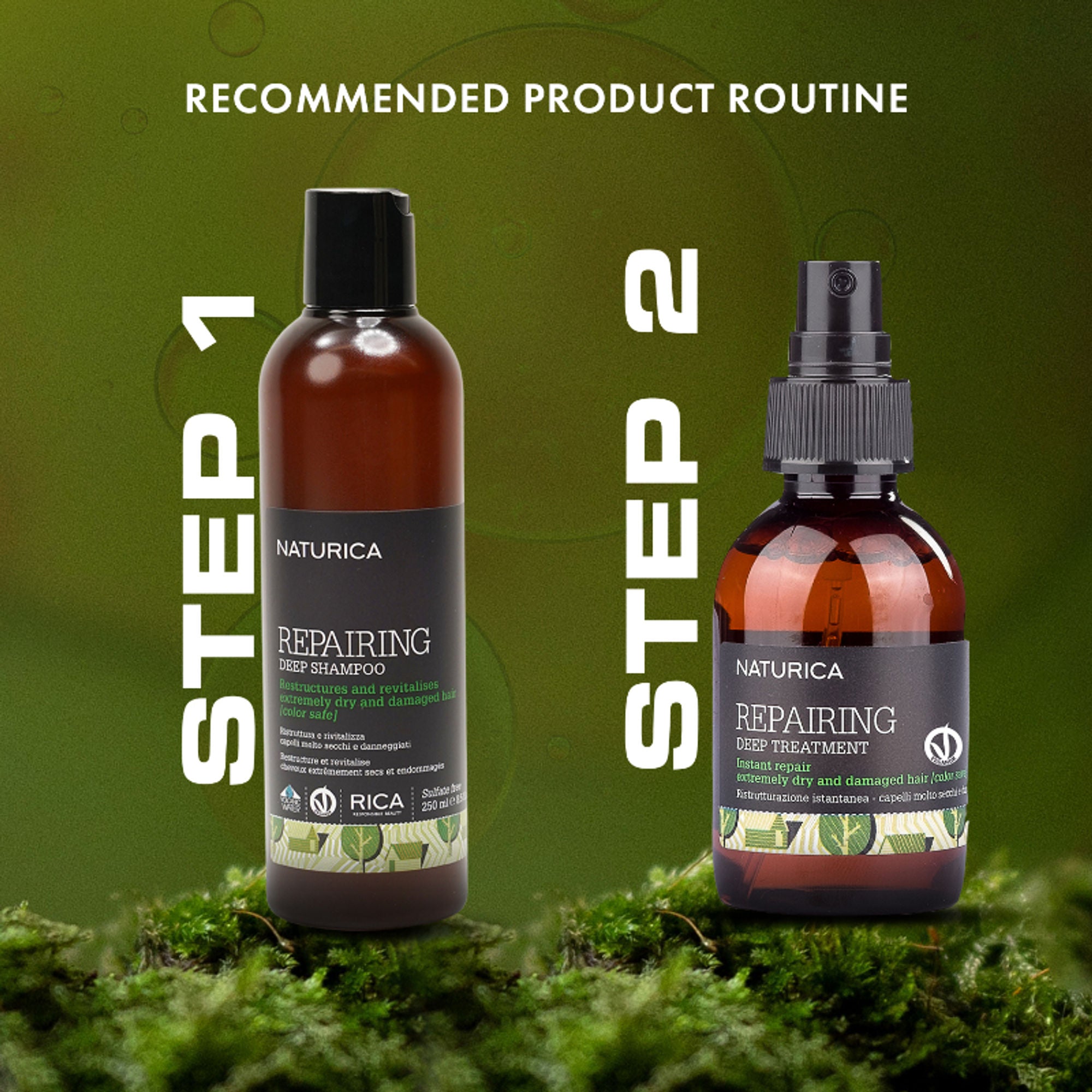 Naturica Repairing Deep Shampoo for Dry & Damaged Hair, Restructure with Sicilian Olive Oil Extract | Grocsy