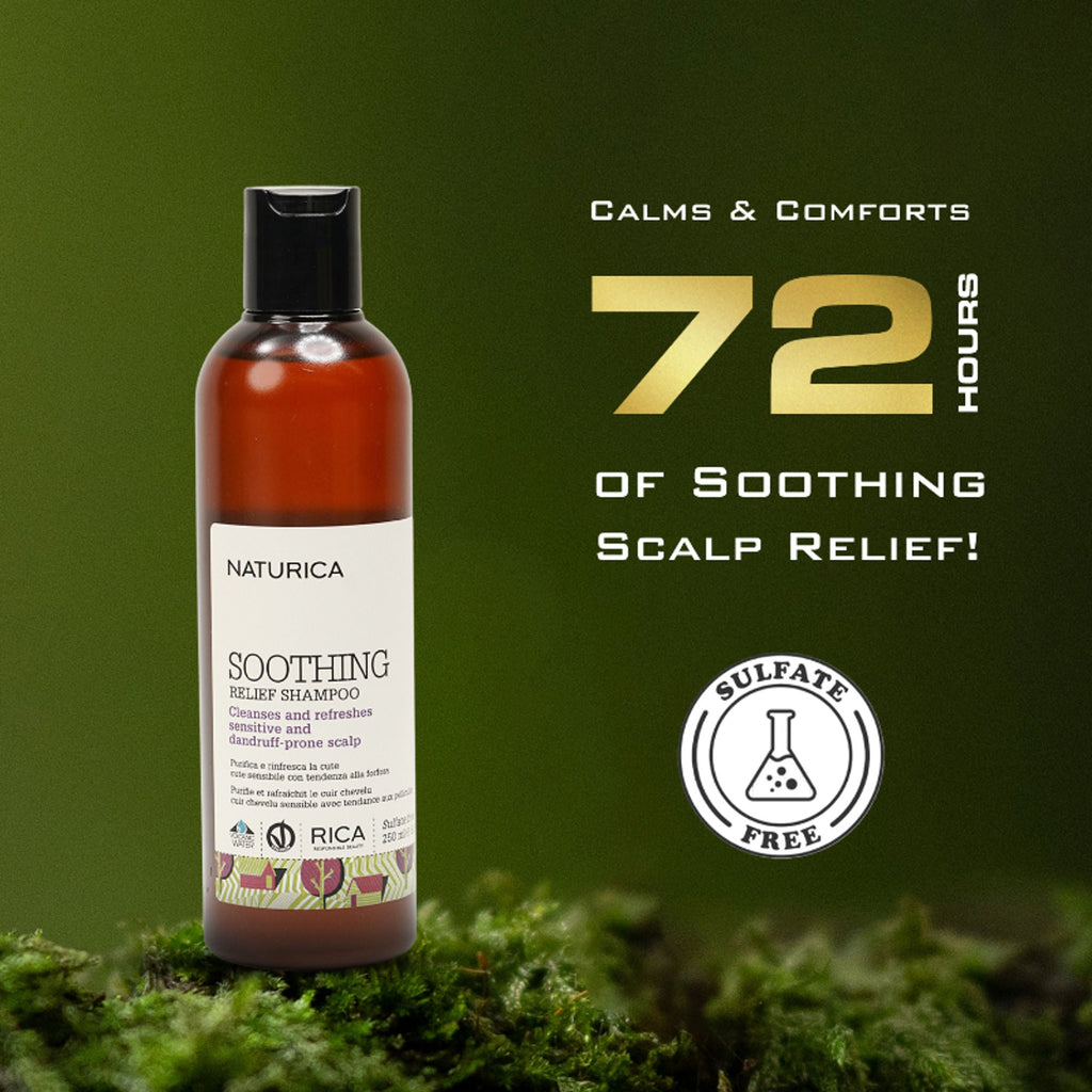 Naturica Soothing Relief Anti-Dandruff Shampoo for Sensitive Scalp, Refreshes with Camomile & Thyme | Grocsy