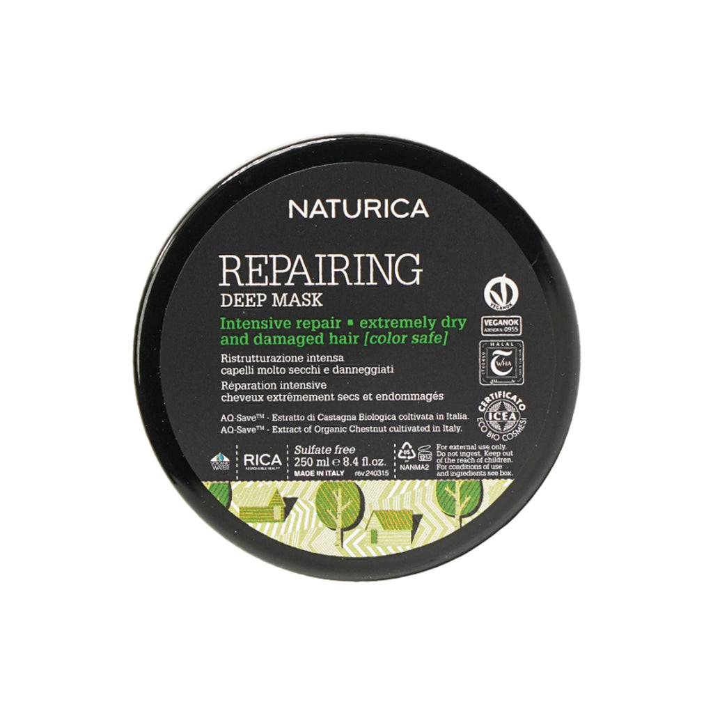 Naturica Repairing Deep Mask for Dry and Damaged Hair, Revitalize with Keratin & Pistachio Oil | Grocsy