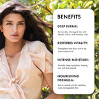 Naturica Repairing Deep Mask for Dry and Damaged Hair, Revitalize with Keratin & Pistachio Oil | Grocsy