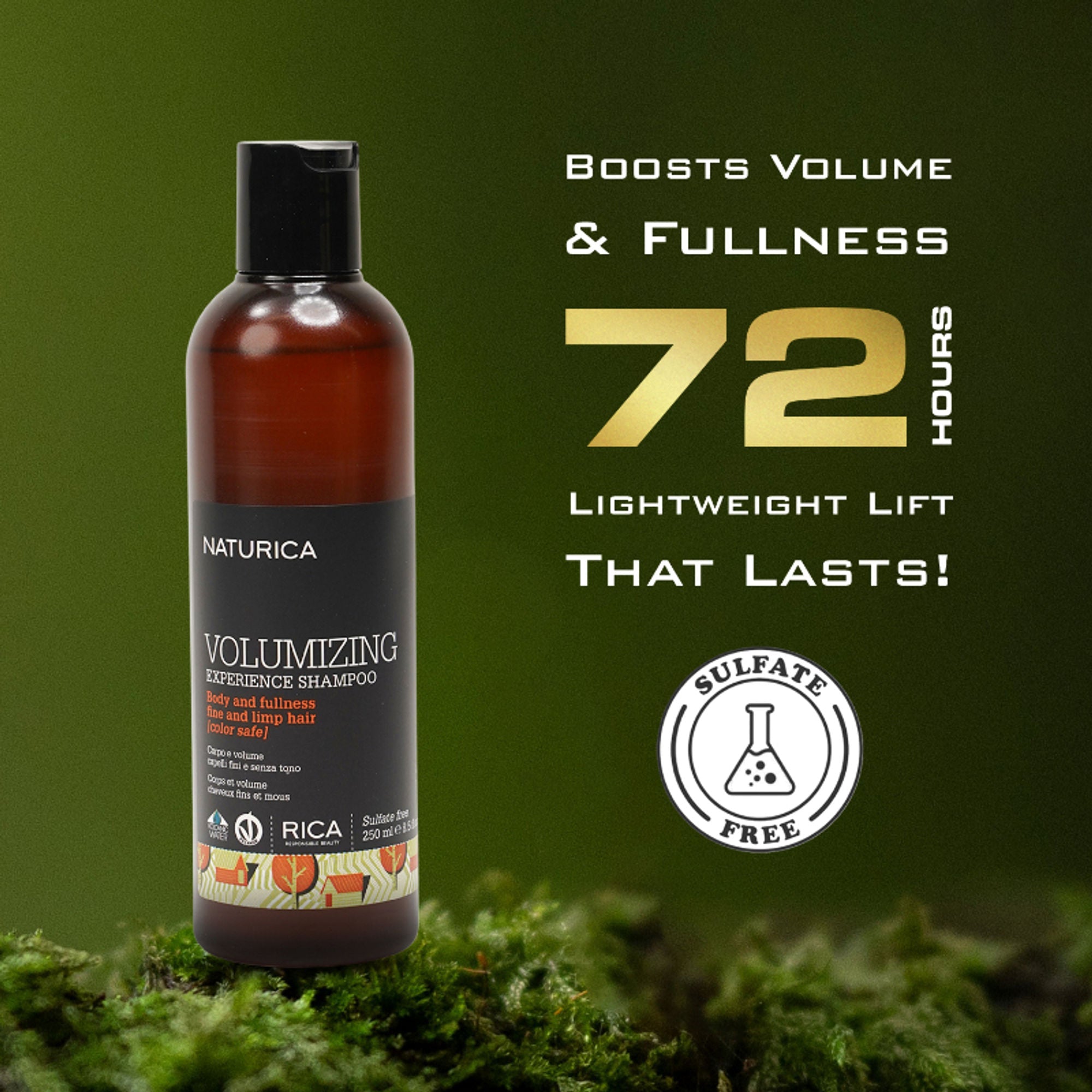 Naturica Volumizing Experience Shampoo for Fine Hair, Boost Volume with Vitamin A H & Wheat Protein | Grocsy