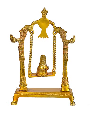 AONA Brass Bal Gopal Ladoo Gopal Jhula Swing | Grocsy
