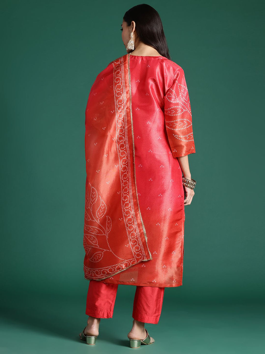 Indo Era Ethnic Motifs Printed Zari Kurta with Trousers & With Dupatta | Grocsy