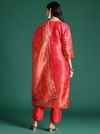 Indo Era Ethnic Motifs Printed Zari Kurta with Trousers & With Dupatta | Grocsy