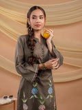Yufta Military Green Hand Floral Print Cotton Straight Kurta | Grocsy
