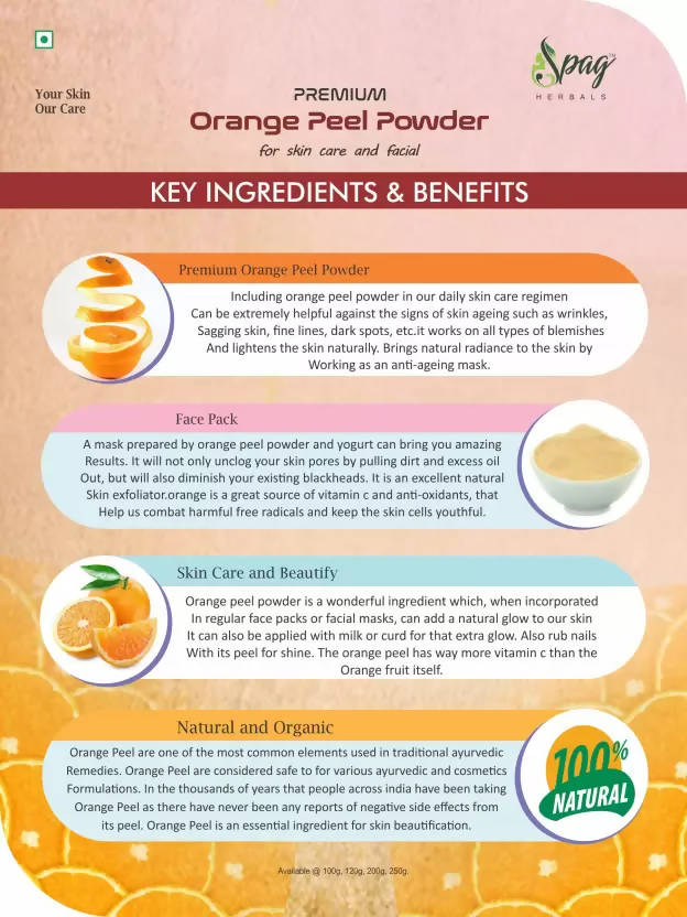 Spag Herbals Premium Orange Peel Powder | Grocsy