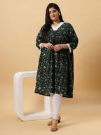 Sztori Printed V Neck A Line Kurta | Grocsy