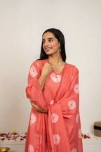 Joban Fashion Pink Tie & Dye Cotton Suit Set | Grocsy