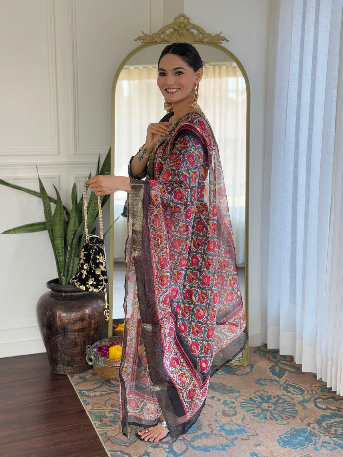 The52 Women's Viscose Embroidery work Straight Kurta with Pant and Dupatta Set | Grocsy