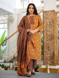 Yufta Piping On Yoke Floral Print Mustard Cotton Plus Size Kurta Set With Dupatta Set | Grocsy