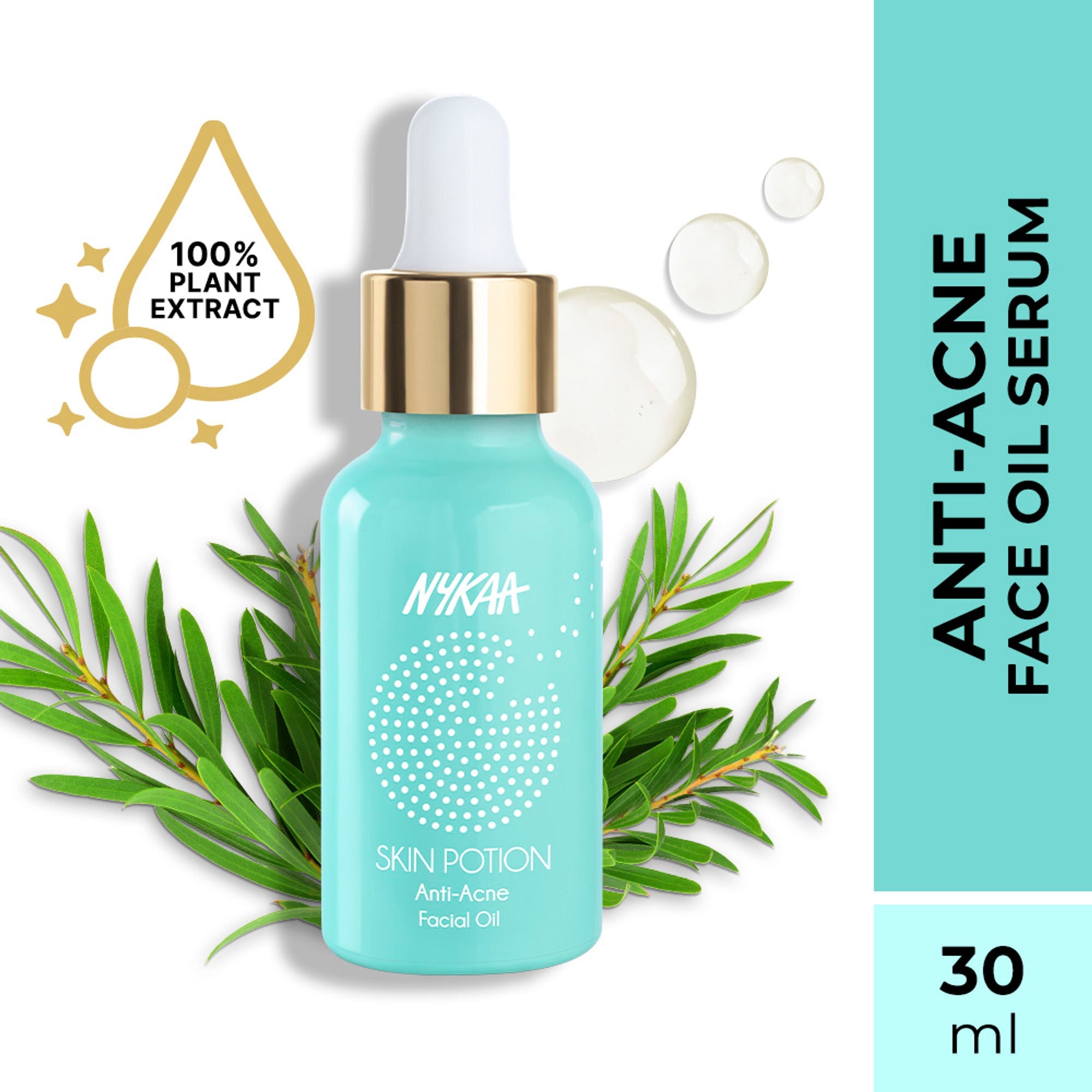Nykaa Naturals Anti-Acne Face Oil Serum with Tea Tree Oil for oil control and acne prone skin | Grocsy