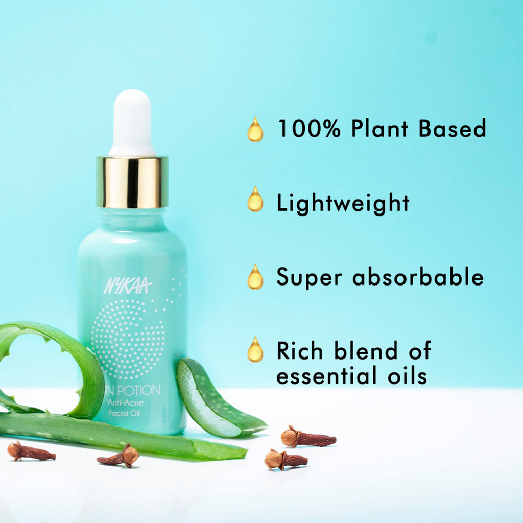 Nykaa Naturals Anti-Acne Face Oil Serum with Tea Tree Oil for oil control and acne prone skin | Grocsy
