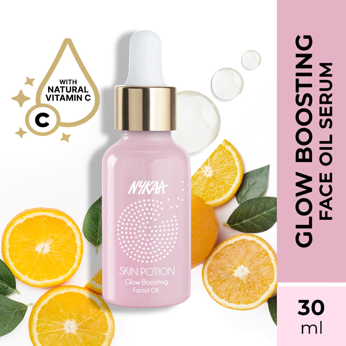 Nykaa Naturals Glow Boosting Serum Oil with Natural Vitamin C and Vitamin E | Grocsy
