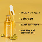 Nykaa Naturals Skin Potion 24K Gold Collagen Boosting Face Oil Serum with Squalene | Grocsy
