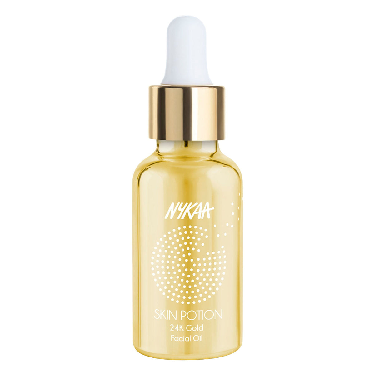 Nykaa Naturals Skin Potion 24K Gold Collagen Boosting Face Oil Serum with Squalene | Grocsy