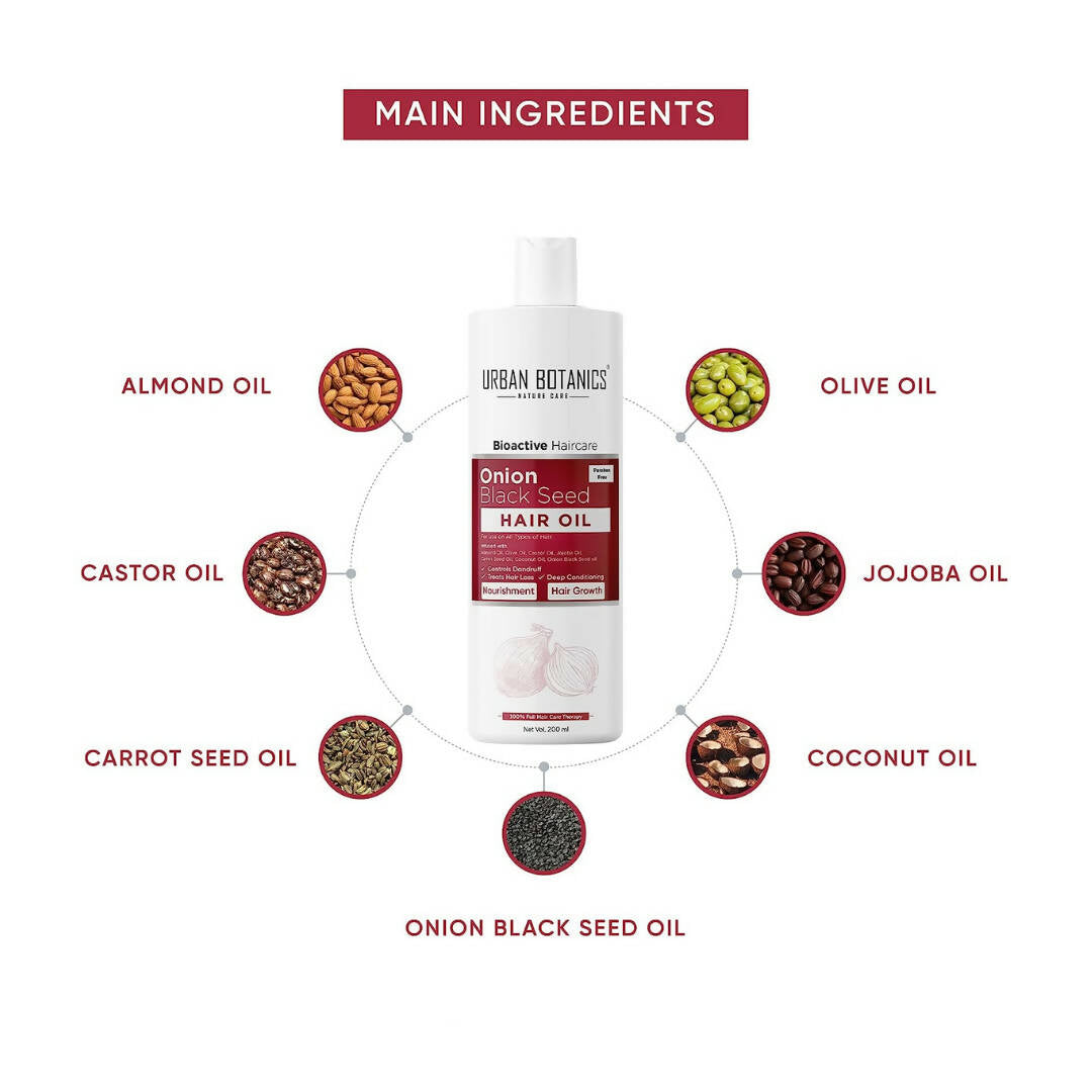Urban Botanics Onion Hair Oil for Hair Growth | Grocsy