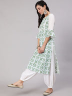 Aks Tropical Printed Bell Sleeves Kurta | Grocsy