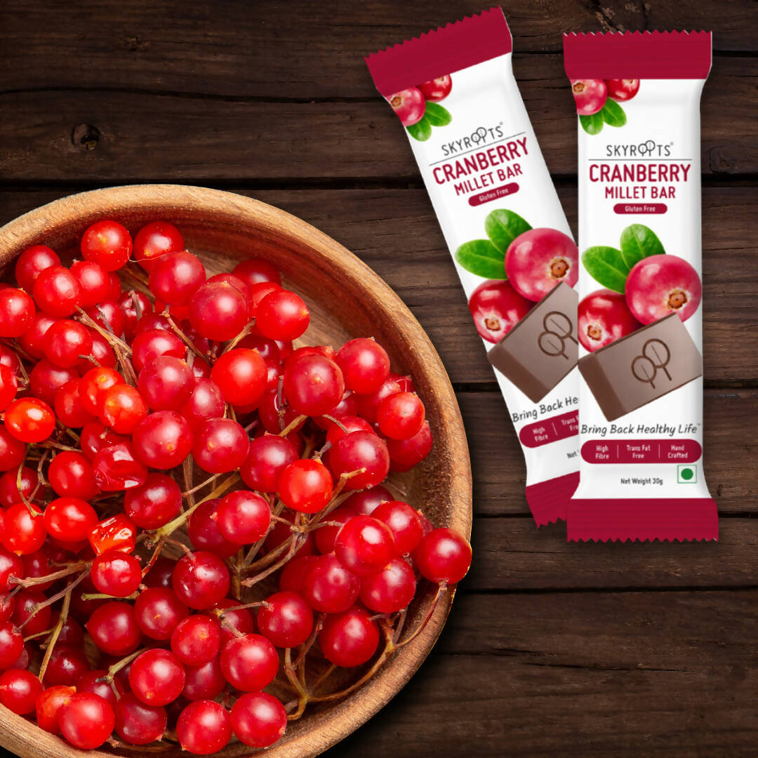 Skyroots Cranberry Millet Bar | Grocsy