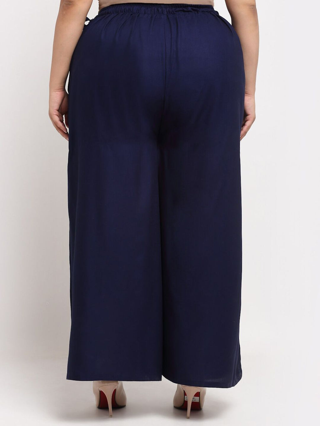 TAG 7 Women Plus Size Mid-Rise Wide Leg Palazzos | Grocsy