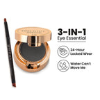 Swiss Beauty 3 In 1 Eyeliner, Eyebrow Filler and Kajal , 24-Hour Stay ,Waterproof - 01 Black | Grocsy