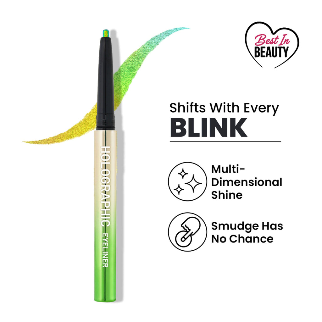 Swiss Beauty Holographic Eyeliner , Multi Chrome Effect , Water -Proof ,Smudge Proof - 2 Nouthern Light | Grocsy