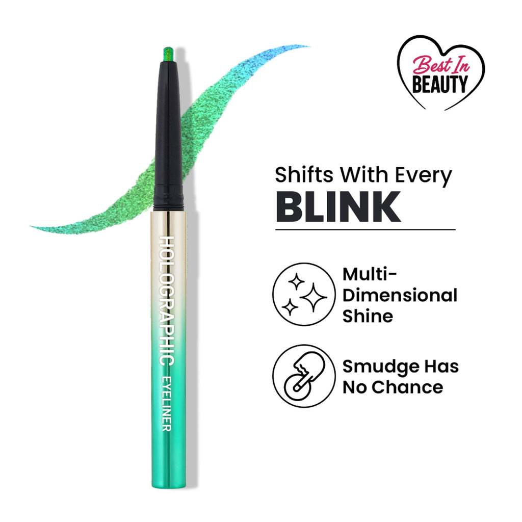 Swiss Beauty Holographic Eyeliner , Multi Chrome Effect , Water -Proof ,Smudge Proof - 6 Coloured Earth | Grocsy