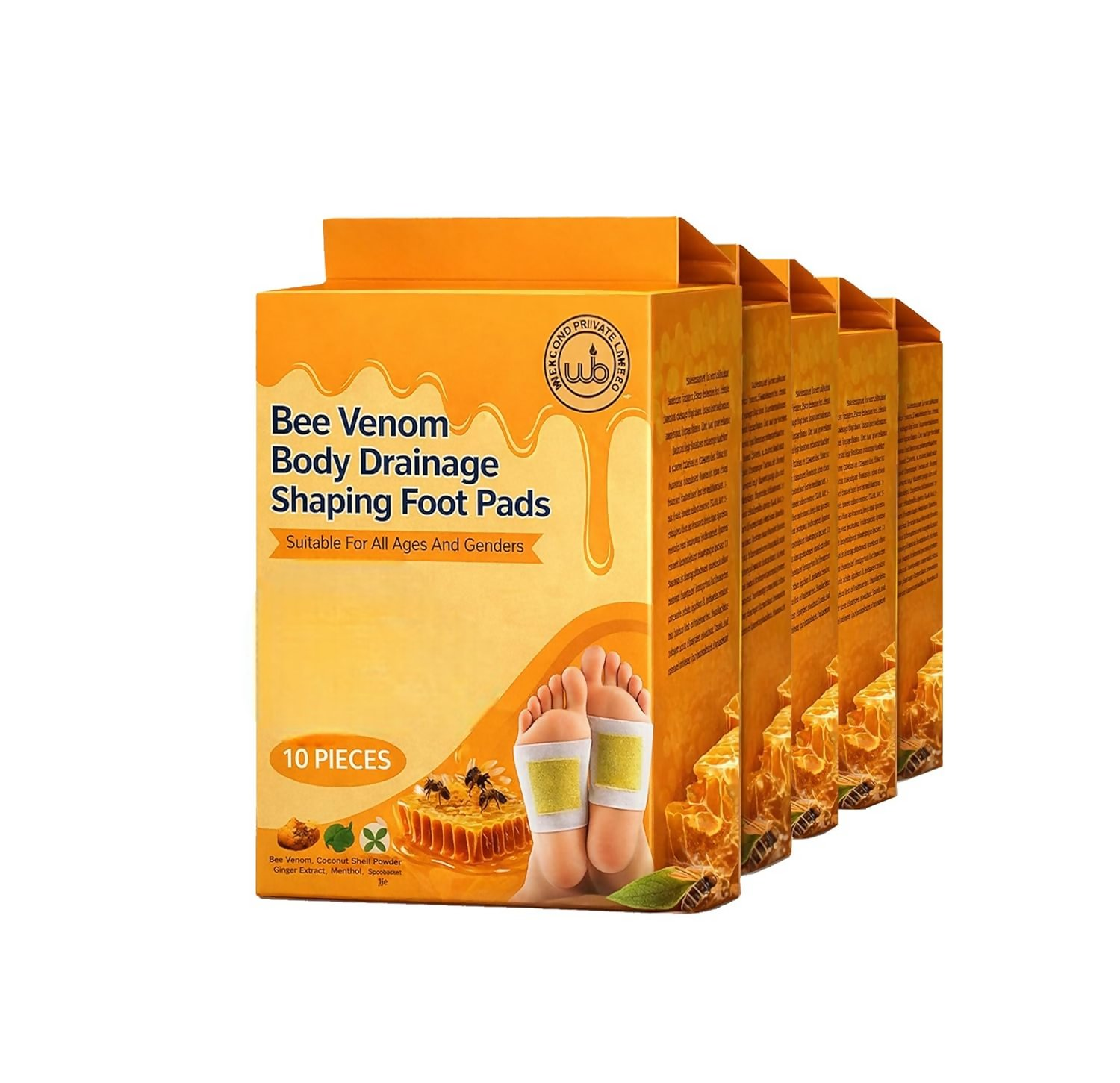 Bee Venom Body Drainage Shaping Foot Pads | Grocsy