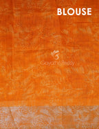 Light Wheat Colour Floral Print Semi Chanderi Saree By Gayathri Reddy Designer Studio | Grocsy