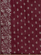 HERE&NOW Maroon & White Gotta Patti Kurta with Trousers & Dupatta | Grocsy
