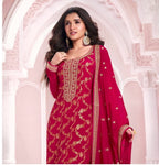 Anaita Red Dola Silk Thread Sequence Embroidered Salwar Suit | Grocsy