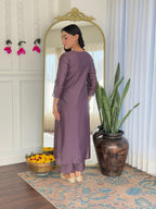 The52 Women's Gorgeous Viscose Embroidery work Straight Kurta with Pant and Dupatta Set | Grocsy