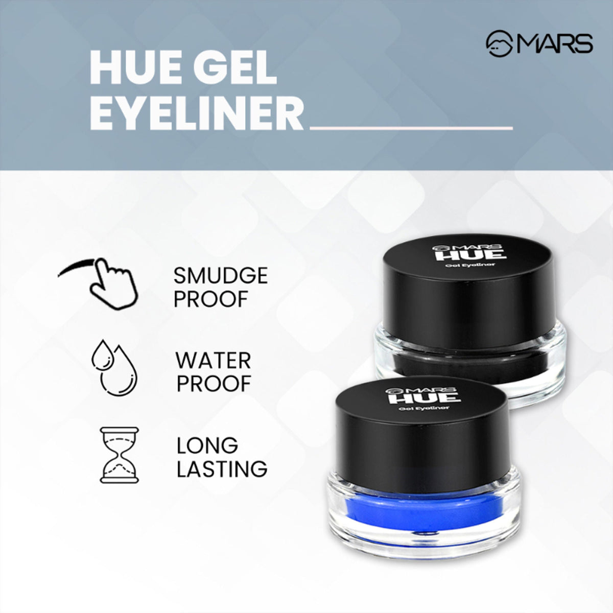 MARS Cosmetics 2-In-1 Hue Gel Eyeliner With 2 Brush Set - 1 | Grocsy