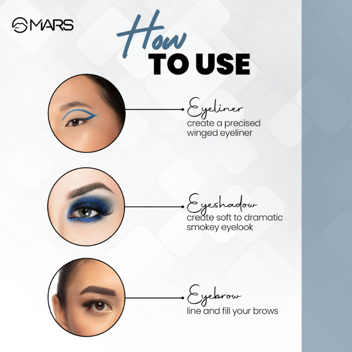 MARS Cosmetics 2-In-1 Hue Gel Eyeliner With 2 Brush Set - 1 | Grocsy
