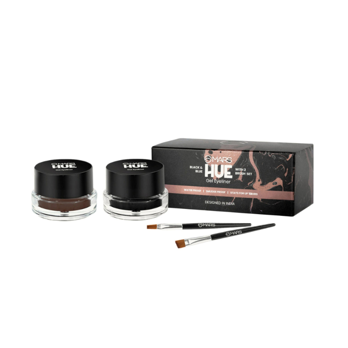MARS Cosmetics 2-In-1 Hue Gel Eyeliner With 2 Brush Set - 2 | Grocsy