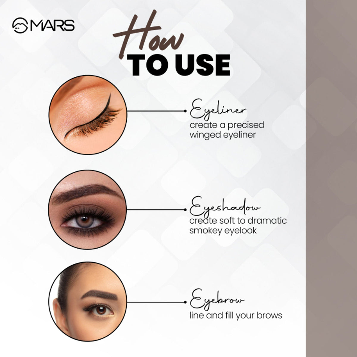 MARS Cosmetics 2-In-1 Hue Gel Eyeliner With 2 Brush Set - 2 | Grocsy
