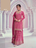 Anaita Pink Chiffon Sequins Embroidered Readymade Salwar Suit | Grocsy