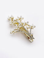 Panash Women Gold-Toned Embellished Alligator Hair Clip | Grocsy