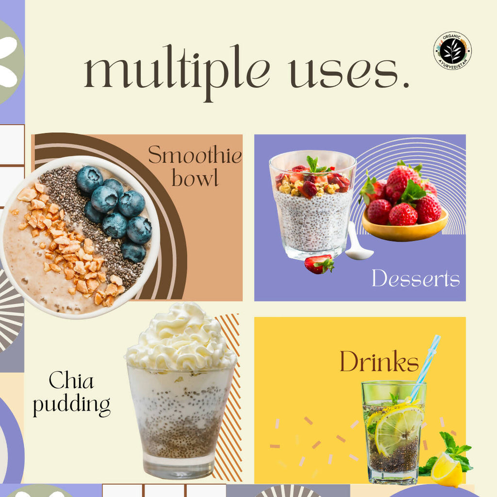 Organic AyurveGrocsyn Chia Seeds | Grocsy